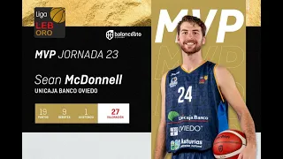 LEB Oro | Sean McDonnell, MVP de la Jornada 23