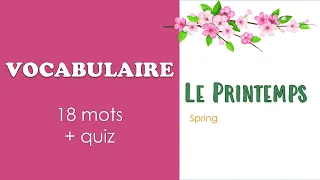 VOCABULAIRE - le printemps