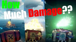Sea of Thieves: How much DAMAGE do GUNPOWDER barrels do to sloops! trying all 3 types!