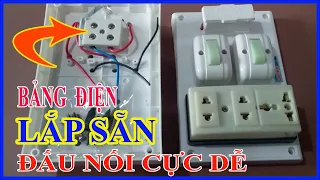 Bảng Điện Ráp Sẵn Taplo Điện 2 công tắc 1 ổ cắm | Điện nước 365