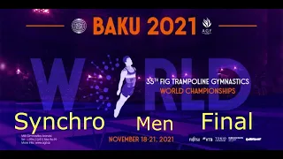 Trampoline World Champioship,Baku 2021 - Final Synchro Men.ЧМ 2021 Финал. Мужчины синхрон