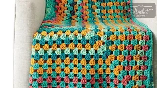 Crochet Granny Rectangle Afghan | BEGINNER | The Crochet Crowd