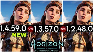 Horizon Forbidden West ( V 1.4.59.0 vs V 1.3.57.0 vs 1.2.48.0 ) - GTX 1050 Ti