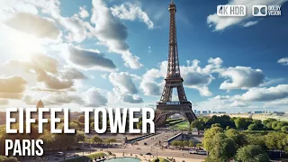 Eiffel Tower Paris, Elevator Ride Top Floor (360° Panorama View) - 🇫🇷 France [4K HDR] Walking Tour