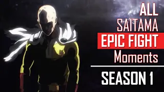 One Punch Man | All Saitama EPIC Fight Moment Compilation | in Season 1   (Sub indo)