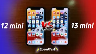 13 mini VS  12 mini - ТЕСТ СКОРОСТИ (Speed Test!)