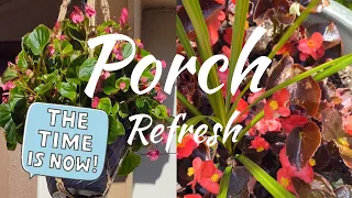 Refreshing my porch |planting summer flowers #flowers #plants #newvideo