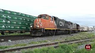 A Returning CN L576 Stops at Grand Falls