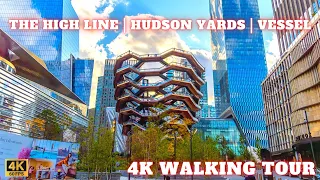 🚶‍♀️ The High Line | Hudson Yards | The Vessel | New York City Virtual Walking Tour 2021 [4K]