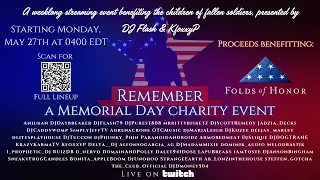 Memorial Day Charity event lineup 29-05-2024 AG BEAT