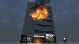 Small Flammable Office Building on FIRE | Teardown