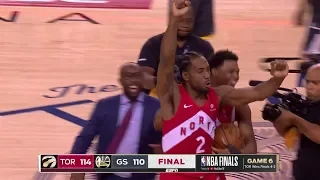 Final Seconds of 2019 NBA Finals Game 6 | Toronto Celebration | Raptors vs Warriors