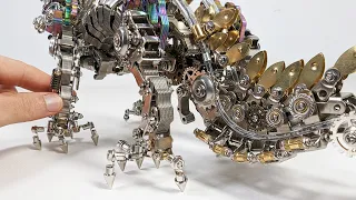 Mechanical Dragon made of 2030 metal parts | Magnetic Games