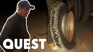 Exploded Tires Stop Driver Making It Home For Christmas I Outback Truckers