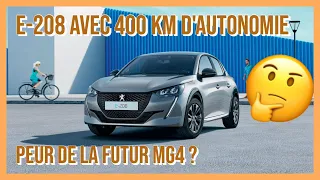 E-208 avec 400Km d'autonomie WLTP !