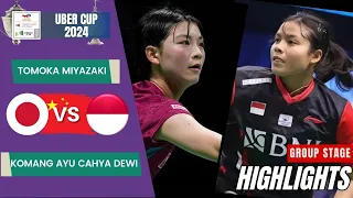 Tomoka Miyazaki (JPN) vs Komang Ayu Cahya Dewi (INA) - Group Stage | Uber Cup 2024