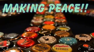 Epoxy Resin Beer Bottle Cap Peace Sign