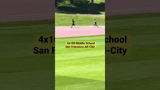 CIF 2023 San Francisco Middle School Track All-City AP Giannini wins heat.🔥🚀🚀❤️🎉