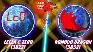 Leela vs komodo Dragon! Attack and Counter-attack! || CCC16 Bullet Semifinals