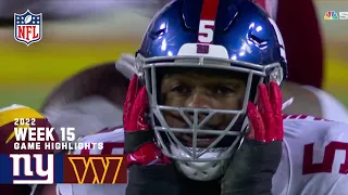 New York Giants vs. Washington Commanders | 2022 Week 15 Game Highlights