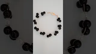 DIY golden wire pearl bracelet 🌟❤️😮. #shorts #viral #youtubeshorts # bracelet design #DIY #diyideas