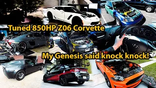 Tuned 850HP z06 Corvette and My Genesis said knock knock!
