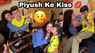 Piyush Ne Kiss Kar Dale 💋🤣 @Sambhavna Seth Entertainment #shorts