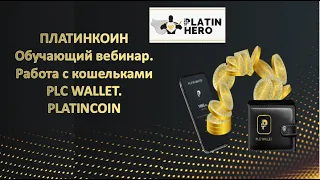 ПЛАТИНКОИН  Новости  Обучающий вебинар  Работа с кошельками PLC WALLET PLATINCOIN