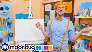 How To Draw A Mirror | BLIPPI | Moonbug Kids - Art for Kids 🖌️