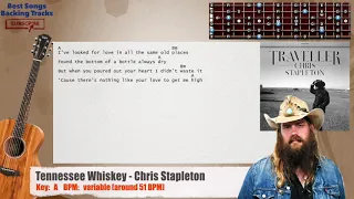 🎸 Tennessee Whiskey - Chris Stapleton Guitar Backing Track with chords and lyrics