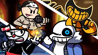 CUPHEAD, SANS AND BENDY VS. VITTYA ► Friday Night Funkin' Indie Cross Full Week. Story mode