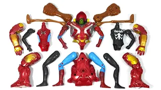 Merakit Mainan Spider-Man vs Venom Miles Morales vs Siren head toys vs Hulk Buster Avengers Story