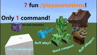 7 Fun Minecraft /playanimation Commands!