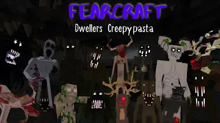 "FEARCRAFT v.2: The Dwellers Family" MCPE Add-On | Creepypasta Full Showcase| |Man from the fog, etc