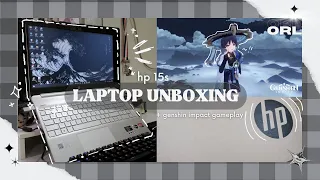 ✦ LAPTOP UNBOXING ✦ aesthethic + genshin + HP 15S | orl