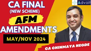 CA Final AFM Amendments May/Nov 2024 (Including Credit Default Swaps) | CA Chinmaya Hegde