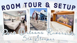 REALISTIC Disney's Port Orleans Riverside 5th Sleeper Room | Hotel Room Setup with Kids