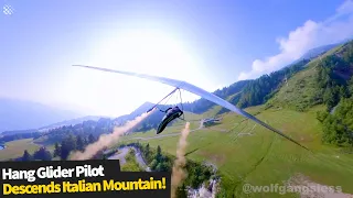 Hang glider pilot descending Italian mountain looks like a video game | Extreme Sports 2020