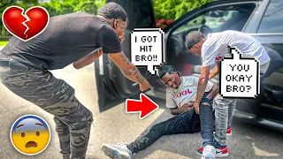 I Got Hit With the Fie in A DRIVE BY Prank on RAED (Gets Crazy)