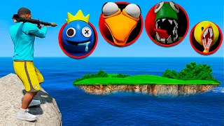 ENCONTREI A INCRÍVEL ILHA DO RAINBOW FRIENDS no GTA 5!