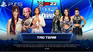 WWE 2K22 (PS5) - RAQUEL RODRIGUEZ, SHOTZI & ROXANNE PEREZ vs DAMAGE CTRL | SMACKDOWN, OCT. 14, 2022