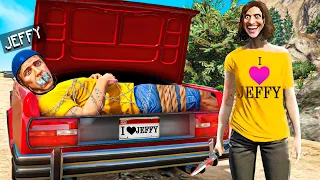 Jeffy ESCAPES The CRAZY FAN GIRL in GTA 5!