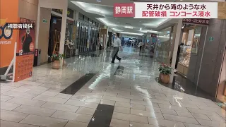コンコースまで浸水…夜の静岡駅は騒然　一夜明け「アスティ」36店舗が臨時休業
