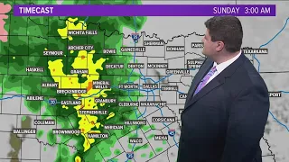 DFW Weather: Widespread rain continuing overnight, Sunday