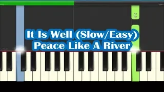 When Peace Like A River Slow Easy Piano Tutorial - How To Play It Is Well With My Soul