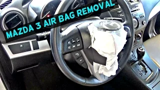 MAZDA 3 DRIVER STEERING WHEEL AIRBAG Air Bag REMOVAL REPLACEMENT 2010 2011 2012 2013