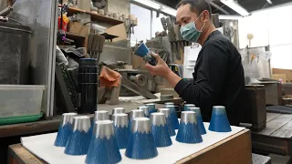 Process of making luxury tableware. A Japanese tinware factory with a 1300-year legacy.