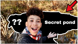 I found A Secret Hidden pond In The Woods!!