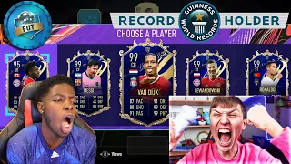 FIRST FIFA TOTY WORLD RECORD FUT DRAFT!! ft xDUTTINHO - FIFA 21 FUT DRAFT CHALLENGE