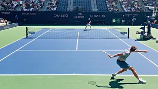 Daniil Medvedev v. Taylor Fritz - Court Level Practice Match Highlights (2022)